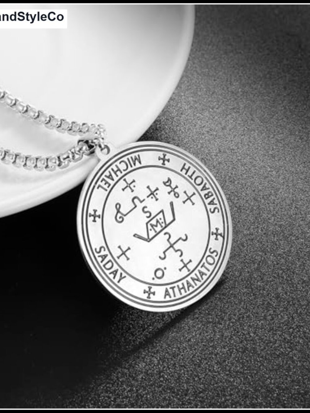 Archangel Michael Necklace Protective Talisman Pendant Stainless Steel - Picture 3 of 6